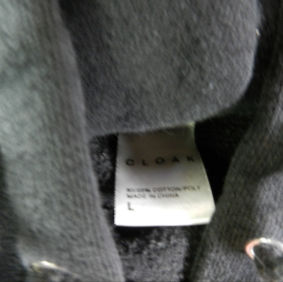 Cloak Sweatshirt Size Large Black Lion Graphic Hoodie Hidden in Plain Sight - Picture 6 of 14